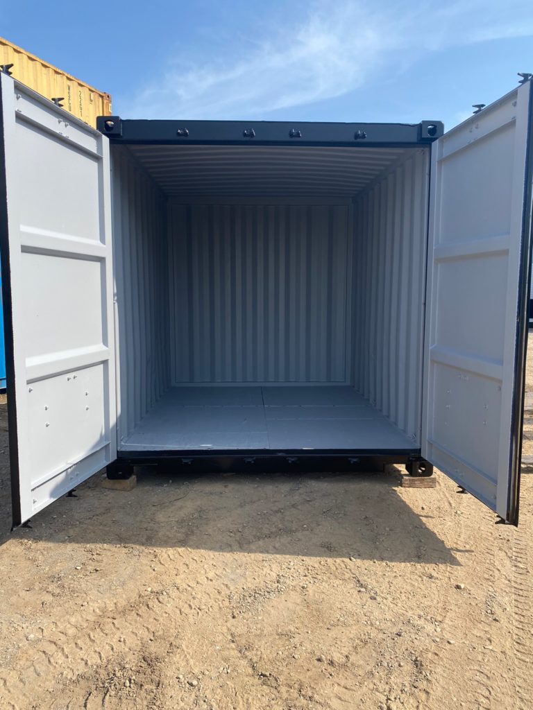 資材置き場や収納に便利な10ftコンテナRe 観音扉仕様 中古 半艶黒