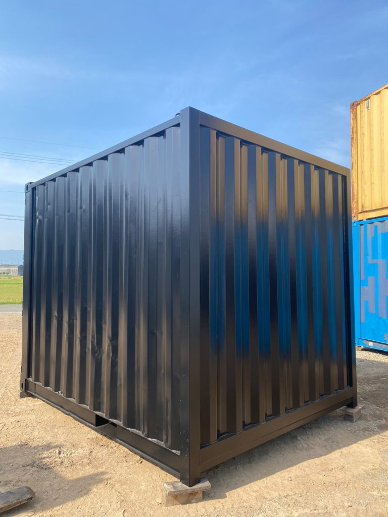 10ftコンテナRe 観音扉仕様 半艶ブラック 中古 販売商品 外観写真